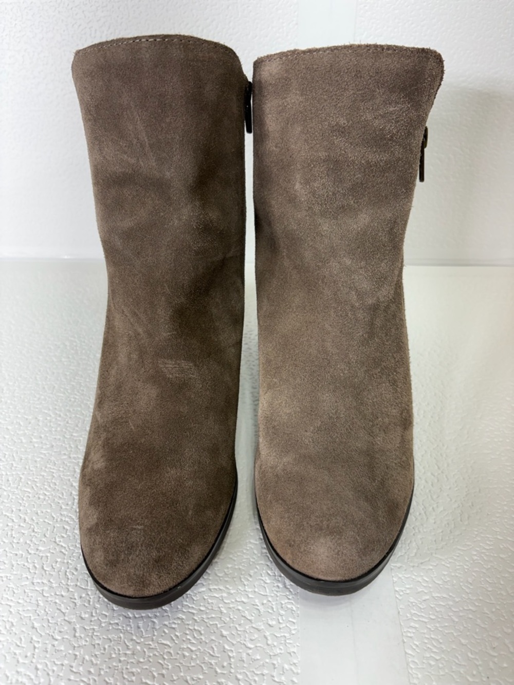 Crown Brown Suede Ankle Booties S-127